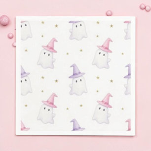 Servilleta De Papel Dulce Fantasma Rosa de Halloween Truco o Trato