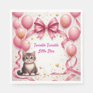 Servilleta De Papel Dulce Fiesta de Baby Shower de Gatito 🎀