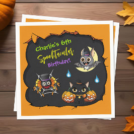 Servilleta De Papel Dulce Fiesta de Cumpleaños de Halloween de Dibujos
