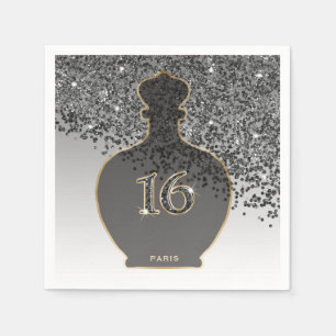 Servilleta De Papel Dulce Fragancia Noir 16 Oro Negro Boutique París