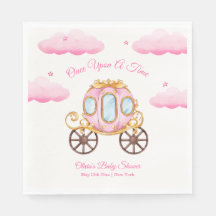 Dulce hada princesa carruaje baby shower rosa