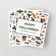 Dulce Halloween espeluznante negro y naranja