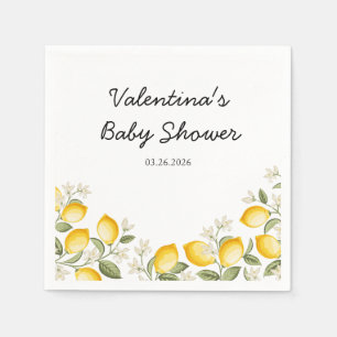 Servilleta De Papel Dulce Limón Fruta Cítrica Verano Baby Shower