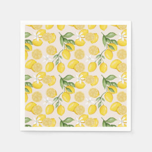 Servilleta De Papel Dulce Limón Fruta Cítrica Verano Baby Shower