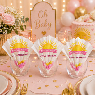 Servilleta De Papel Dulce lluvia de bebé niña dorada y soleada