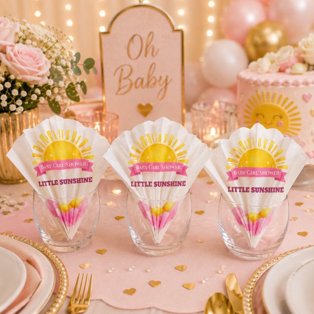 Servilleta De Papel Dulce lluvia de bebé niña dorada y soleada (Subido por el creador)