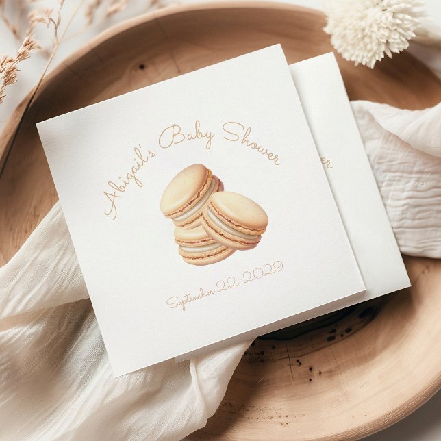 Servilleta De Papel Dulce Macarón Pequeño Baby Shower Neutral (Subido por el creador)