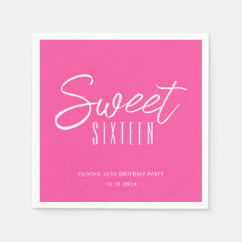 Servilleta De Papel Dulce moderno Dieciséis chicas rosados calientes 1