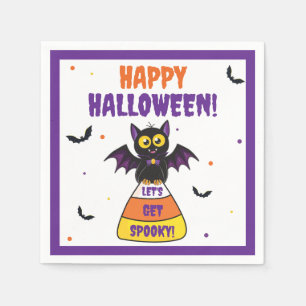 Servilleta De Papel Dulce Murciélago Vampiro Halloween Maíz de Caramel