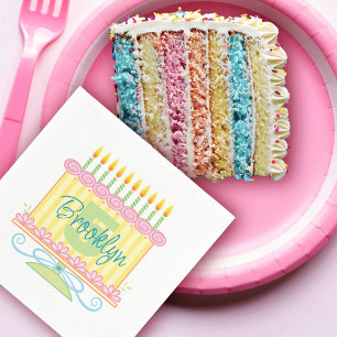 Servilleta De Papel Dulce nombre caprichoso Pastel de Nápoles 5º cumpl