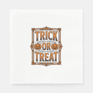 Servilleta De Papel Dulce o Truco de Halloween Calabaza Calaveras Grab
