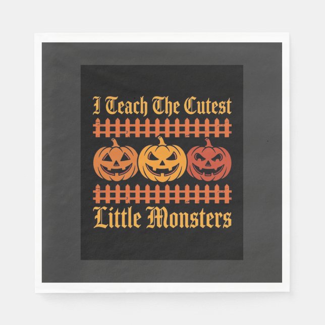 Servilleta De Papel Dulce o Truco de Halloween Pequeños Monstruos Cala (Anverso)