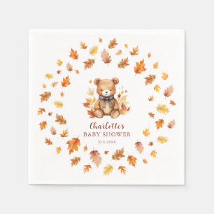 Servilleta De Papel Dulce Oso de Peluche de Otoño Baby Shower