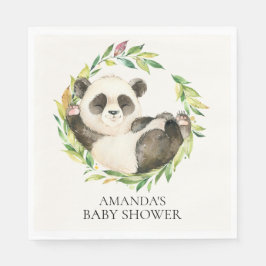 Servilleta De Papel Dulce Panda Bear Neutral Baby Shower Papel