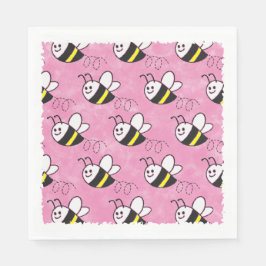 Servilleta De Papel Dulce patrón de abeja en acuarela para baby shower