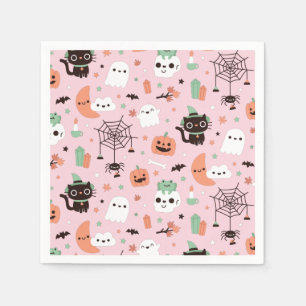 Servilleta De Papel Dulce patrón de Halloween Gato negro Calabaza Fant