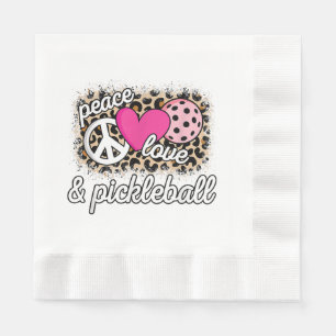 Servilleta De Papel Dulce Paz Amor Jugador de Pickleball Divertido Ama