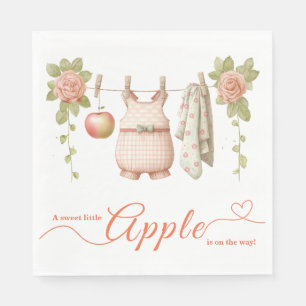 Servilleta De Papel Dulce pequeña ducha de bebé de manzana Ducha de
