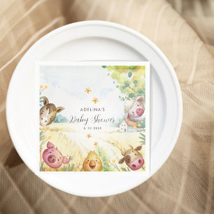 Servilleta De Papel Dulce pequeña granja Baby Shower
