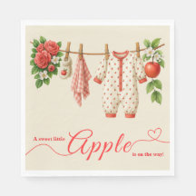 Dulce pequeña manzana Baby Shower | Otoño Rústico
