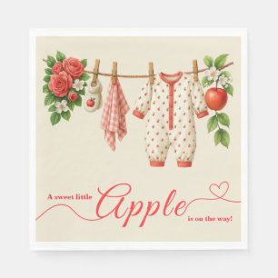 Servilleta De Papel Dulce pequeña manzana Baby Shower Otoño Rústico