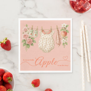 Servilleta De Papel Dulce Pequeño Apple Baby Shower Otoño Rústico Be