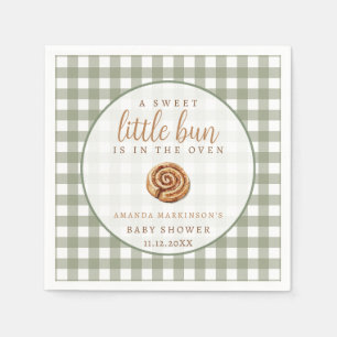 Servilleta De Papel Dulce Pequeño Pan en el Horno Verde Baby Shower