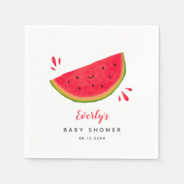 Servilleta De Papel Dulce Red Watermelon Summer Baby Shower