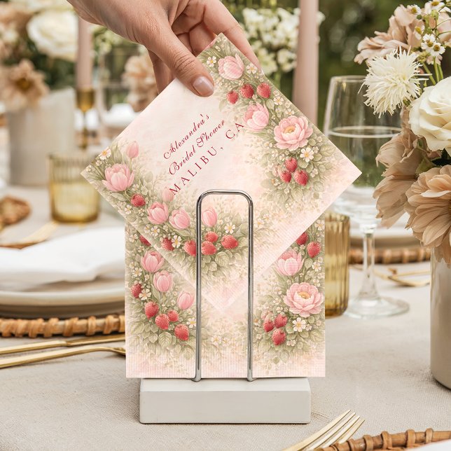 Servilleta De Papel Dulce Romance de Fresa para Despedida de Soltera (Subido por el creador)