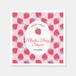 Servilleta De Papel Dulce Rosa de Fresa para Baby Shower