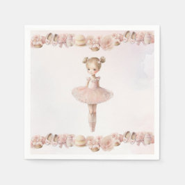 Servilleta De Papel Dulce rosado Ballerina Napkins