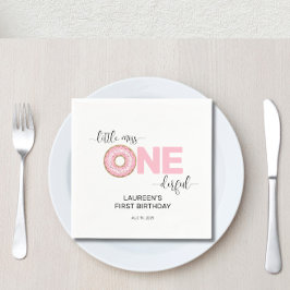 Servilleta De Papel Dulce rosado Pequeño MIs Primer Cumpleaños