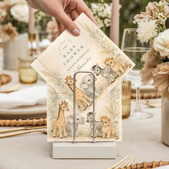 Servilleta De Papel Dulce Safari Jungle Baby Shower (Subido por el creador)