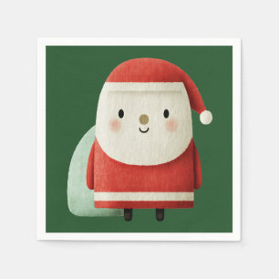 Servilleta De Papel Dulce Santa Claus Minimalista