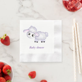 Servilleta De Papel Dulce Shower de Baby Little Lamb Sheep