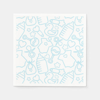 Servilleta De Papel Dulce Sprinkles Azul Blanco