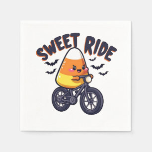 Servilleta De Papel Dulce viaje Funny Candy Corn Biking Halloween