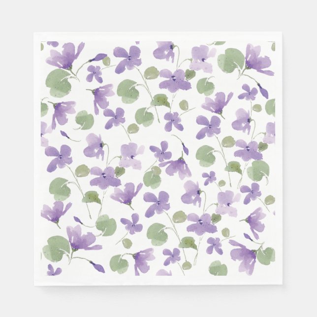 Servilleta De Papel Dulce Violets Luncheon Napkin (Anverso)
