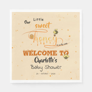 Servilleta De Papel Dulce y Kawaii Cumpleaños de Bebé con Ojos de Text