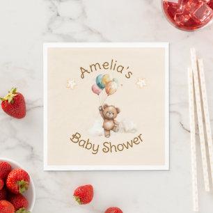 Servilleta De Papel Dulce y pequeño en el camino hacia un Baby Shower 