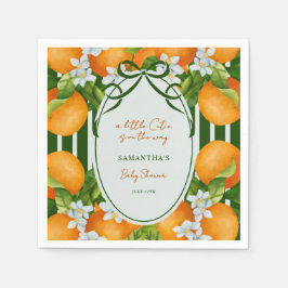 Servilleta De Papel Dulcecito Naranjas Rayadas Citricos Baby Shower