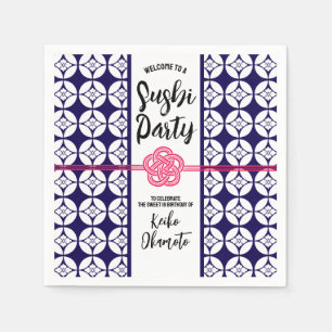 Servilleta De Papel Dulces 16 fiesta de sushi 花菱七宝紋 Hanabishi Shippo