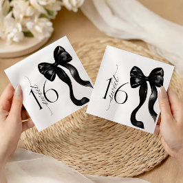 Servilleta De Papel Dulces 16 Napkins Fiesta Black Bow
