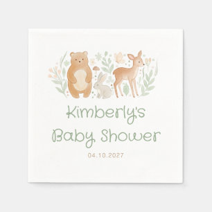 Servilleta De Papel Dulces Animales del Bosque Baño para Bebé sin Géne