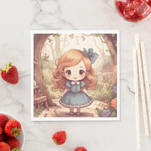 Servilleta De Papel Dulces Aventuras de Alicia en el País de las Marav
