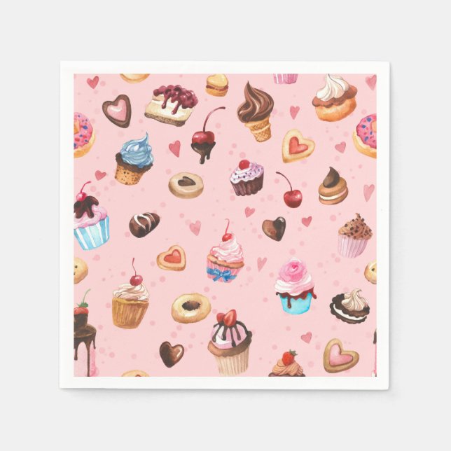 Servilleta De Papel Dulces Caprichos de Verano (Anverso)