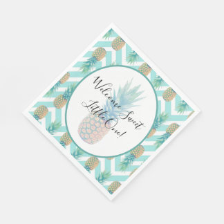 Servilleta De Papel Dulces celebraciones Pineapple Chevron Baby Shower