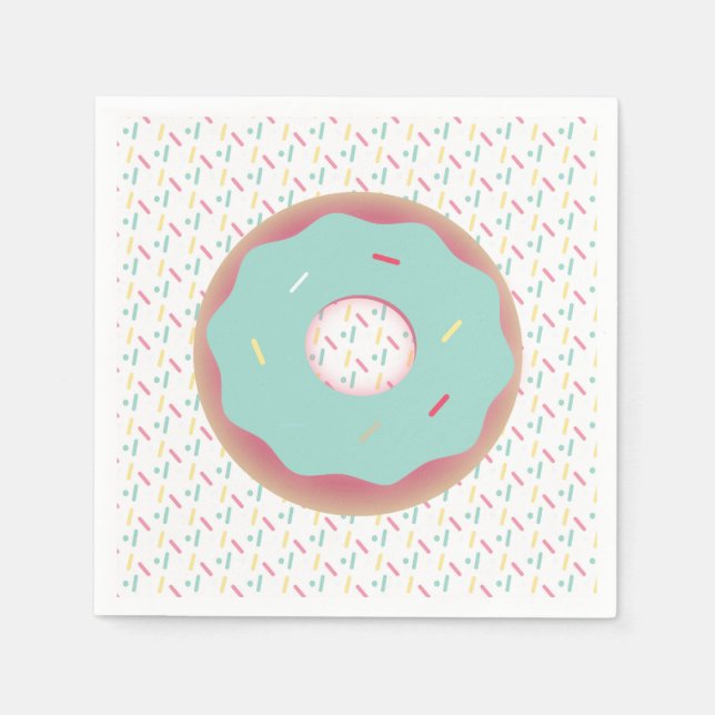 Servilleta De Papel Dulces con Ombre de Relleno de Purpurina (Anverso)