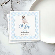 Dulces Cumpleaños Niño Baby Shower Gingham Azul Pe