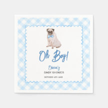 Dulces Cumpleaños Niño Baby Shower Gingham Azul Pe